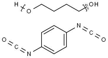 Poly(oxy-1,4-butanediyl), .alpha.-hydro-.omega.-hydroxy-, polymer with 1,4-diisocyanatobenzene 结构式