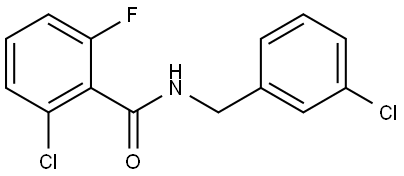 2-Chloro-N-[(3-chlorophenyl)methyl]-6-fluorobenzamide 结构式