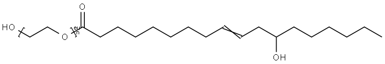 PEG-7 蓖麻醇酸酯 结构式