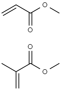 2-Propenoic acid, 2-methyl-, methyl ester, polymer with methyl 2-propenoate 结构式