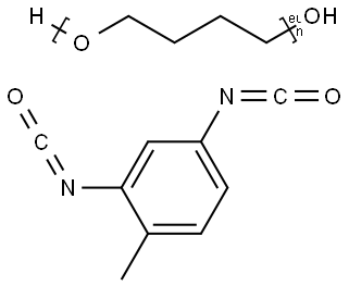 Α-氢-Ω-羟基-聚(氧-1,4-丁二基)与2,4-二异氰根合-1-甲苯 结构式