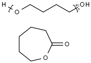 2-氧杂环庚酮与α-氢-ω-羟基聚(氧基-1,4-丁二基)的聚合物 结构式