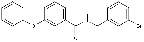 N-[(3-Bromophenyl)methyl]-3-phenoxybenzamide 结构式