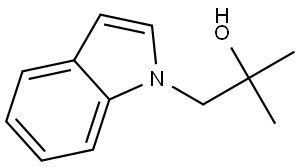 1-(1H-Indol-1-yl)-2-methylpropan-2-ol 结构式