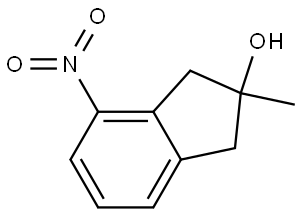 2-甲基-4-硝基-2,3-二氢-1H-茚-2-醇 结构式