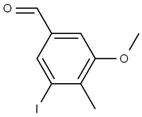 Benzaldehyde, 3-iodo-5-methoxy-4-methyl- 结构式