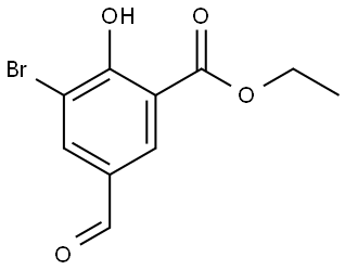 Ethyl 3-bromo-5-formyl-2-hydroxybenzoate 结构式