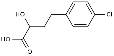 4-(4-氯苯基)-2-羟基丁酸 结构式