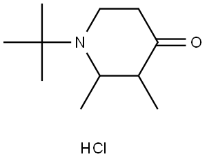 1-tert-butyl-2,3-dimethylpiperidin-4-one hydrochloride 结构式