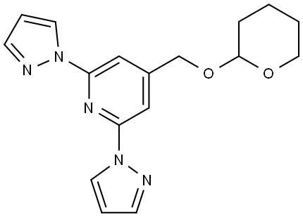 2,6-di(1H-pyrazol-1-yl)-4-(((tetrahydro-2H-pyran-2-yl)oxy)methyl)pyridine 结构式