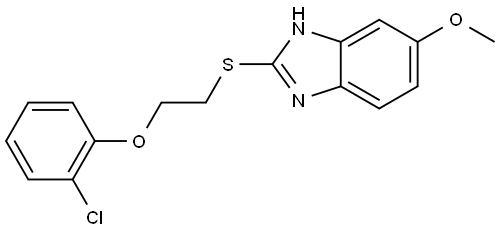 2-((2-(2-氯苯氧基)乙基)硫基)-6-甲氧基-1H-苯并[D]咪唑 结构式