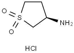 (R)-3-氨基四氢噻吩1,1-二氧化物盐酸盐 结构式