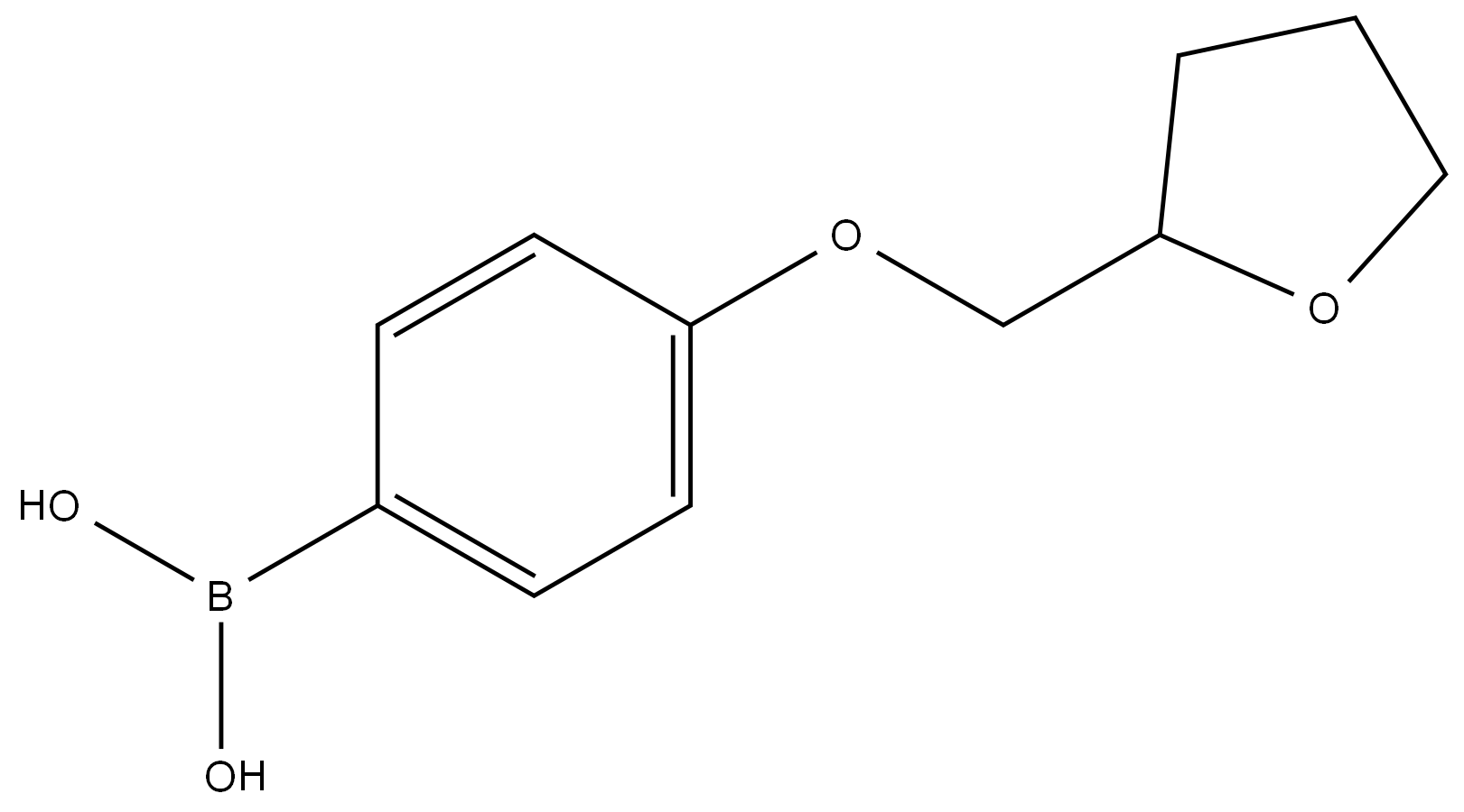 B-[4-[(Tetrahydro-2-furanyl)methoxy]phenyl]boronic acid 结构式