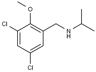 3,5-Dichloro-2-methoxy-N-(1-methylethyl)benzenemethanamine 结构式