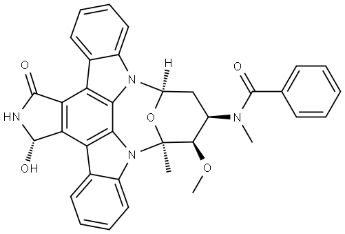 3 Hydroxy Midostaurin Epimer 1 (CGP52421 Epimer 1) 结构式