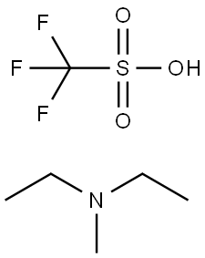 N,N-二乙基甲基铵三氟甲烷磺酸盐 结构式