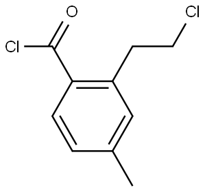 2-(2-氯乙基)-4-甲基苯甲酰氯 结构式