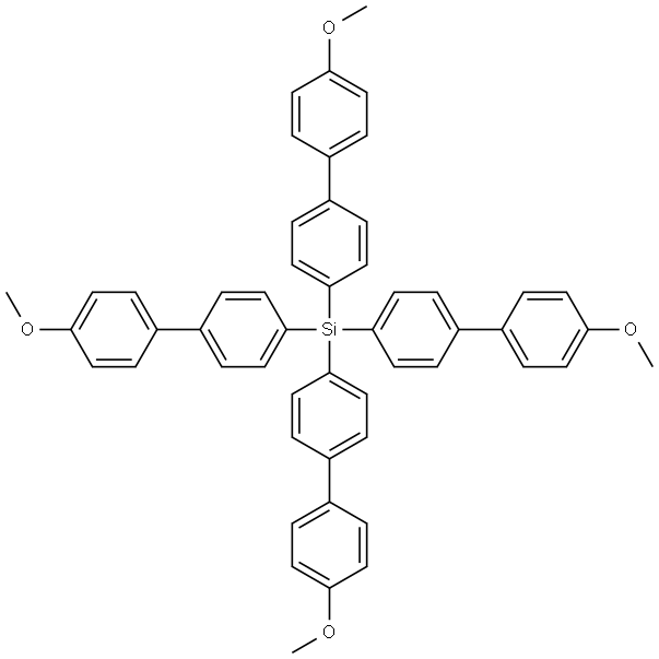 tetrakis(4'-methoxybiphenyl-4-yl)silane 结构式