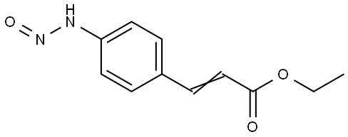 (E)-乙基 3-(4-(亚硝基氨基)苯基)丙烯酸酯 结构式