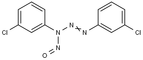 (E)-1,3-双(3-氯苯基)-3-亚硝基三氮-1-烯 结构式