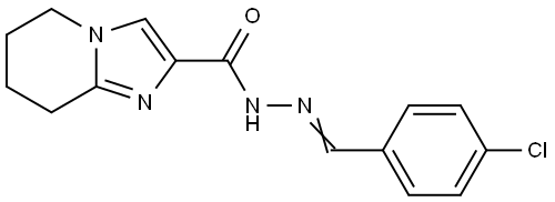 N'-(4-CHLOROBENZYLIDENE)-5,6,7,8-TETRAHYDROIMIDAZO[1,2-A]PYRIDINE-2-CARBOHYDRAZIDE 结构式