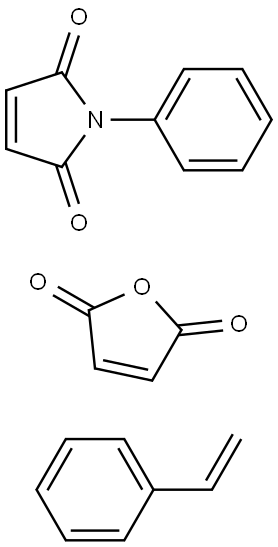 1-苯基-1H-吡咯-2,5-二酮与乙烯基苯和2,5-呋喃二酮的聚合物(9CL) 结构式