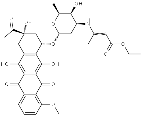 N-(1-carboethoxylpropen-1-y-2)daunorubicin 结构式