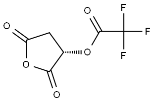 Acetic acid, 2,2,2-trifluoro-, (3S)-tetrahydro-2,5-dioxo-3-furanyl ester 结构式