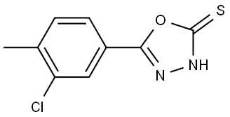 5-(3-Chloro-4-methylphenyl)-1,3,4-oxadiazole-2(3H)-thione 结构式