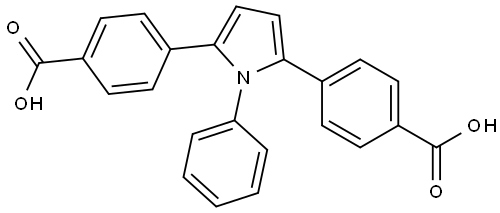 4,4'-(1-苯基-1H-吡咯-2,5-二基)二苯甲酸 结构式