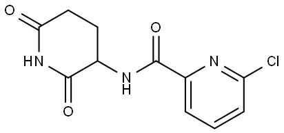 6-氯-N-(2,6-二氧代哌啶-3-基)吡啶酰胺 结构式