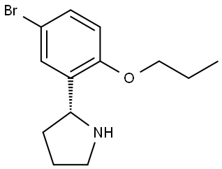 (2R)-2-(5-Bromo-2-propoxyphenyl)pyrrolidine 结构式