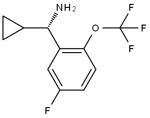 (αS)-α-Cyclopropyl-5-fluoro-2-(trifluoromethoxy)benzenemethanamine 结构式
