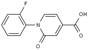 1-(2-Fluorophenyl)-1,2-dihydro-2-oxo-4-pyridinecarboxylic acid 结构式