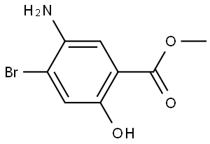 Methyl5-amino-4-bromo-2-hydroxybenzoate 结构式