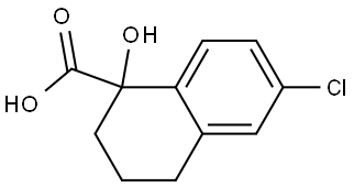 6-chloro-1-hydroxy-1,2,3,4-tetrahydronaphthalene-1-carboxylic acid 结构式
