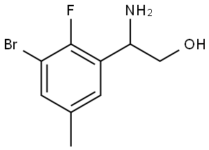 β-Amino-3-bromo-2-fluoro-5-methylbenzeneethanol 结构式