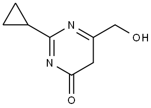 2-环丙基-6-(羟甲基)嘧啶-4-醇 结构式