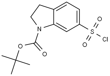6-(氯磺酰基)吲哚啉-1-甲酸叔丁酯 结构式