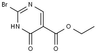 2-溴-4-羟基嘧啶-5-羧酸乙酯 结构式