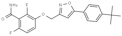 3-[[5-[4-(1,1-二甲基乙基)苯基]-3-异恶唑基]甲氧基]-2,6-二氟苯甲酰胺 结构式