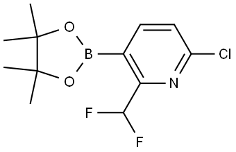 6-Chloro-2-(difluoromethyl)-3-(4,4,5,5-tetramethyl-1,3,2-dioxaborolan-2-yl)py... 结构式