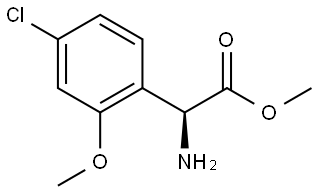 methyl (S)-2-amino-2-(4-chloro-2-methoxyphenyl)acetate 结构式
