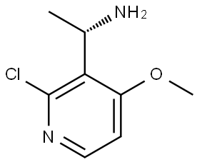 (αS)-2-Chloro-4-methoxy-α-methyl-3-pyridinemethanamine 结构式