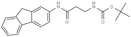 tert-ButylN-{2-[(9H-fluoren-2-yl)carbamoyl]ethyl}carbamate 结构式