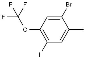 1-Bromo-4-iodo-2-methyl-5-(trifluoromethoxy)benzene 结构式