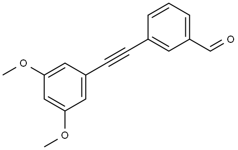 3-[2-(3,5-Dimethoxyphenyl)ethynyl]benzaldehyde 结构式