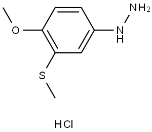 Hydrazine, [4-methoxy-3-(methylthio)phenyl]-, hydrochloride (1:1) 结构式
