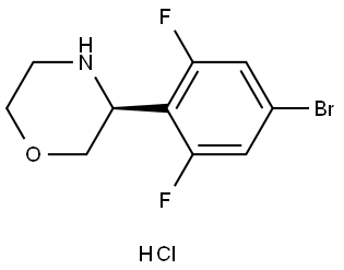Morpholine, 3-(4-bromo-2,6-difluorophenyl)-, hydrochloride (1:1), (3S)- 结构式