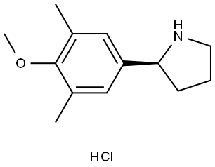 Pyrrolidine, 2-(4-methoxy-3,5-dimethylphenyl)-, hydrochloride (1:1), (2S)- 结构式